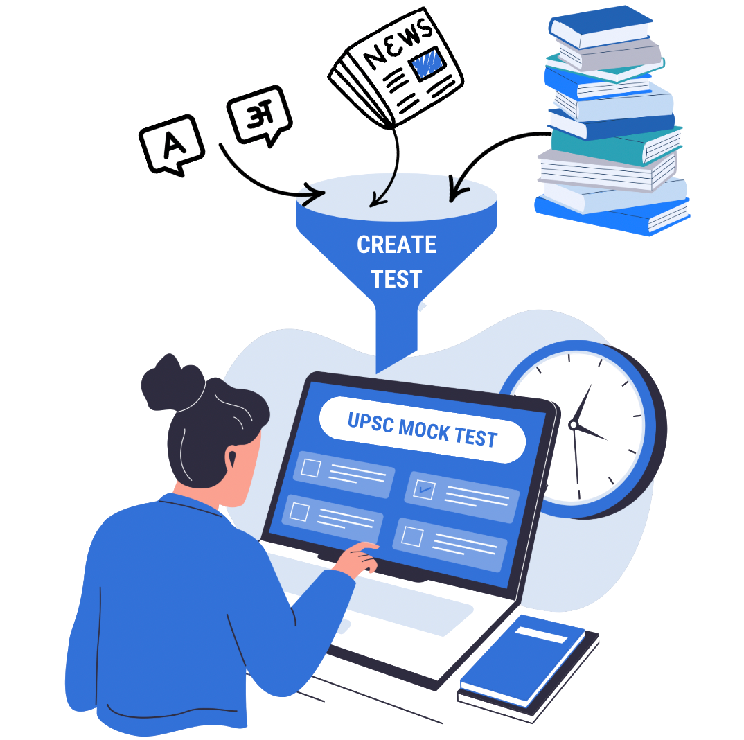 UPSC AI Test Generator Interface